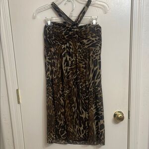 Animal Print Halter Dress